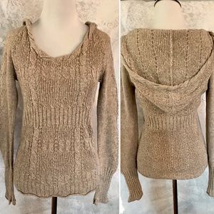 DKNY hooded knit sweater
